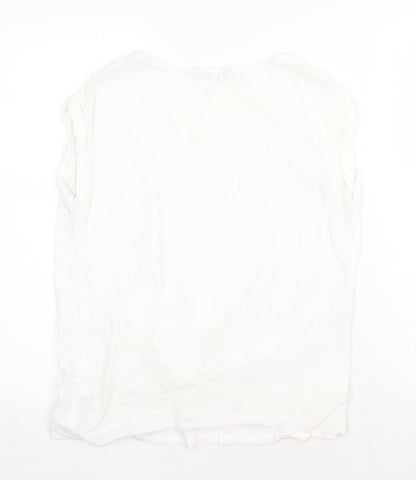 Womens UK Size 10 NEXT White Basic T-Shirt