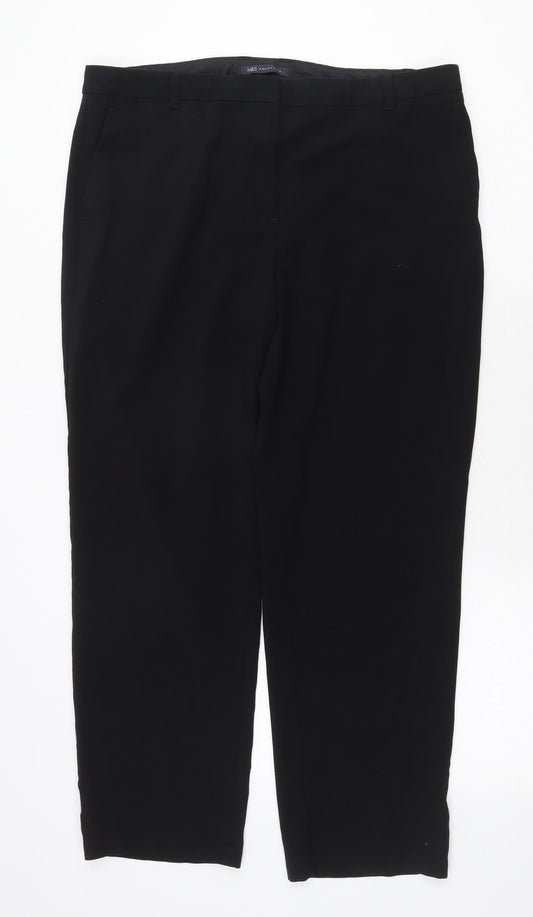 Womens UK Size 16 Marks and Spencer Regular Fit  Black Trousers