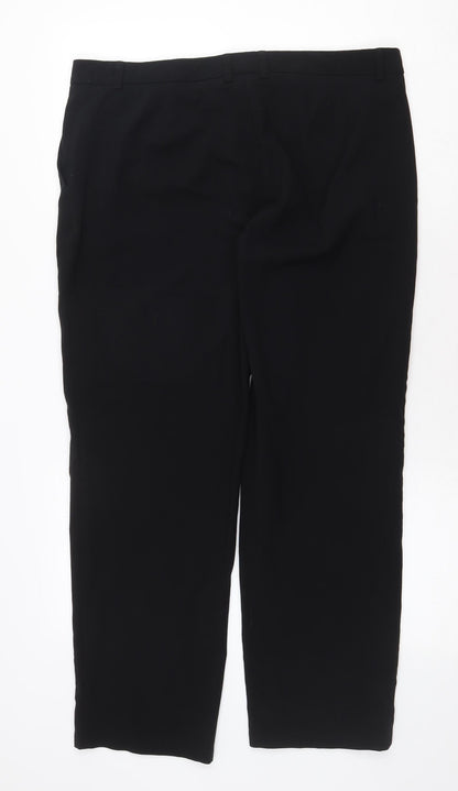 Womens UK Size 16 Marks and Spencer Regular Fit  Black Trousers