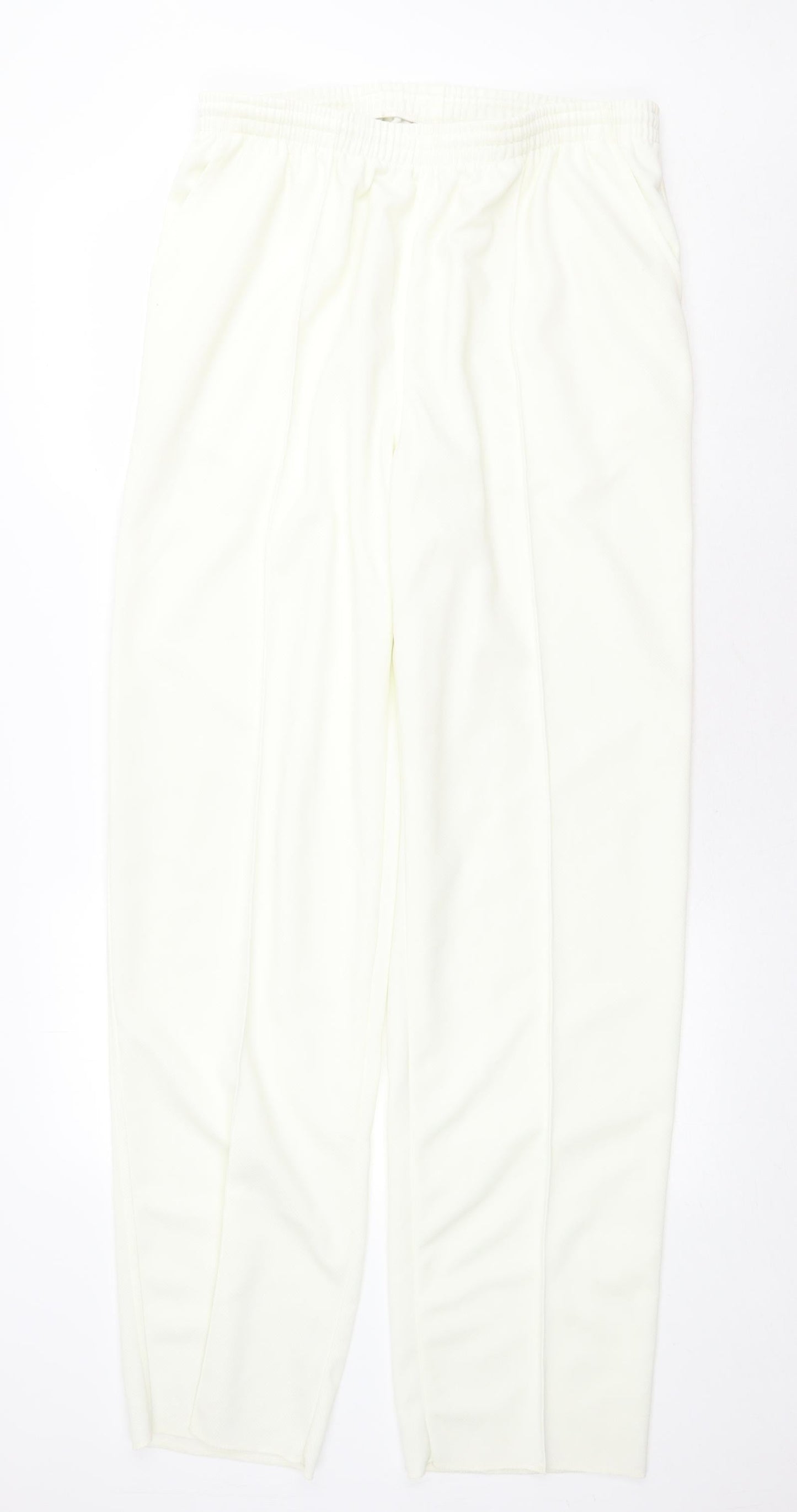 Dr Sports Womens Ivory Polyester Jogger Trousers Size 2XL Regular Drawstring