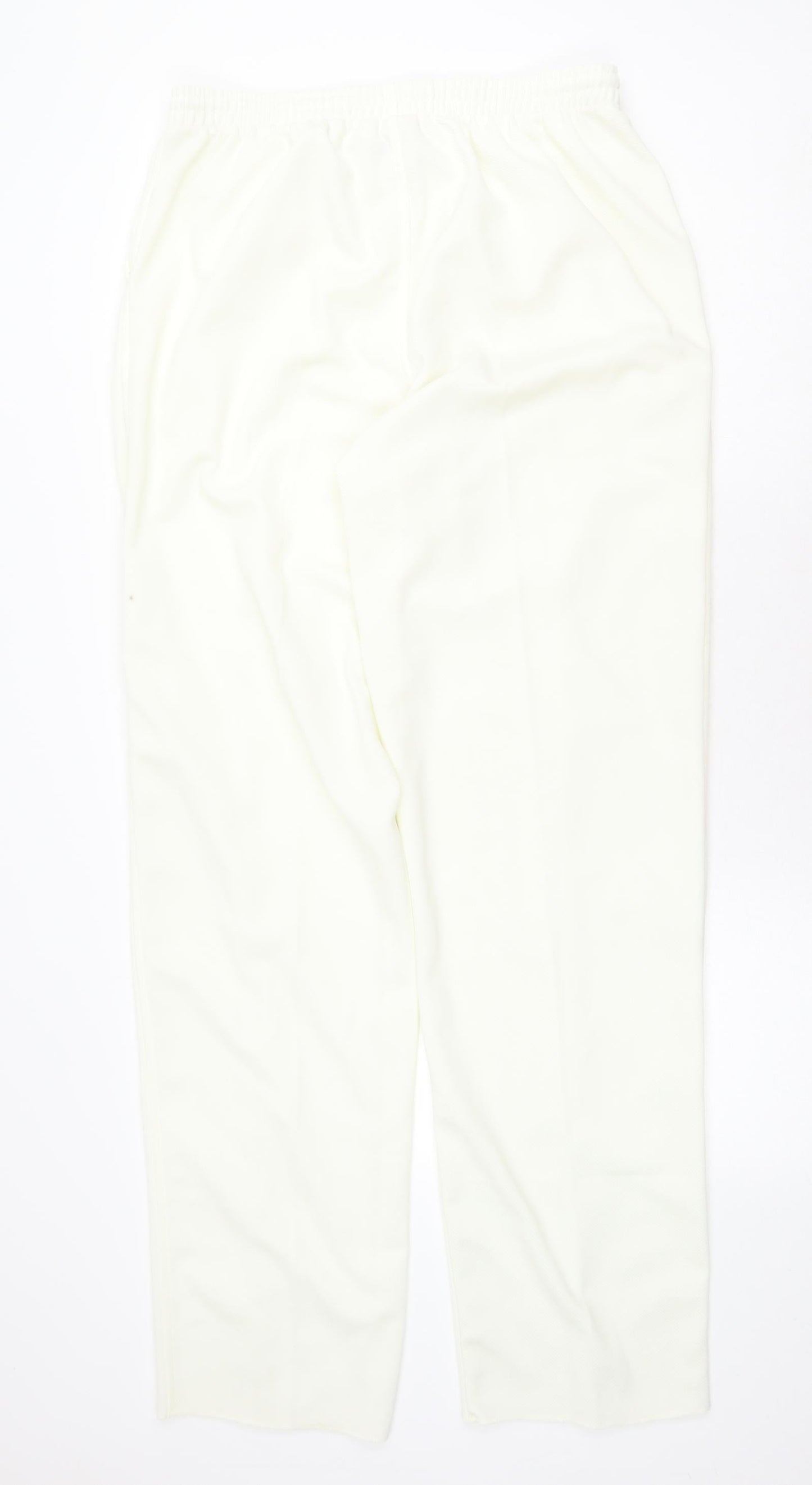 Dr Sports Womens Ivory Polyester Jogger Trousers Size 2XL Regular Drawstring