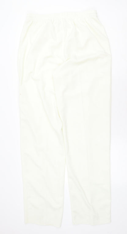 Dr Sports Womens Ivory Polyester Jogger Trousers Size 2XL Regular Drawstring