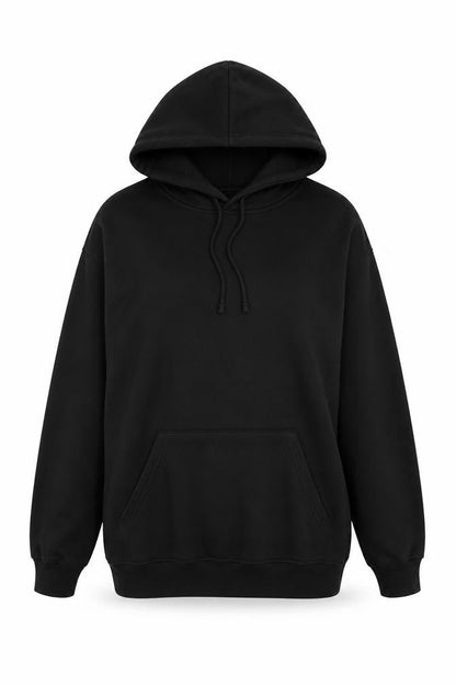 Uneek Womens Black Cotton Pullover Hoodie Size M Pullover