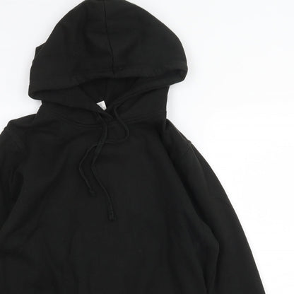 Uneek Womens Black Cotton Pullover Hoodie Size M Pullover