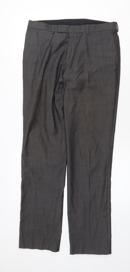 Womens UK Size 32 in Preworn Regular Fit  Grey Trousers