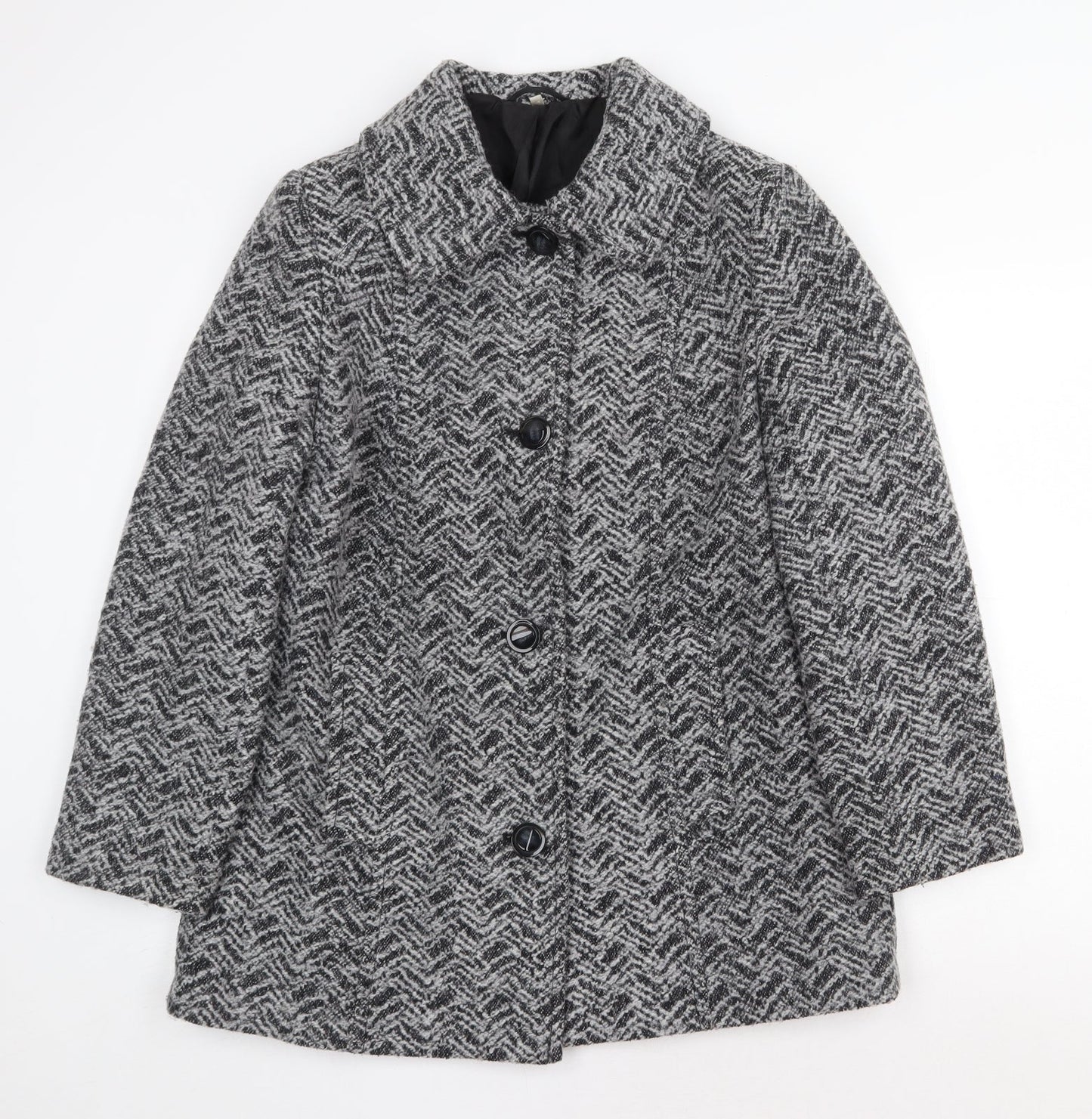 Womens UK Size 14 EWM Grey Overcoat