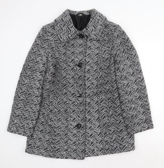 Womens UK Size 14 EWM Grey Overcoat