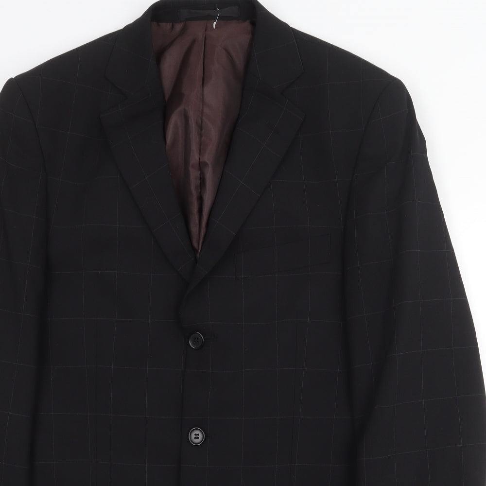 Mens UK Size 38 Marks and Spencer Regular Black Suit Jacket