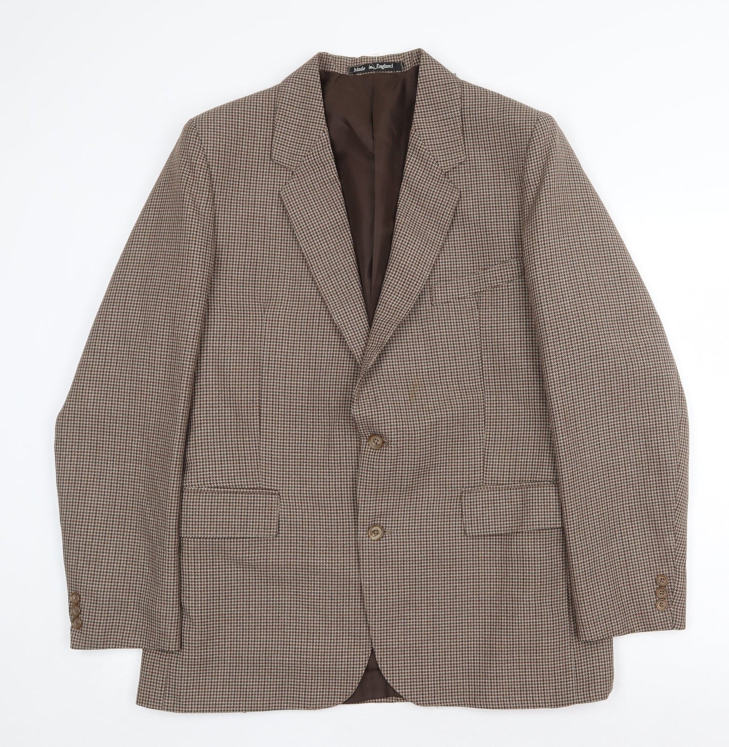 Mens UK Size 42 Terylene Regular Brown Suit Jacket