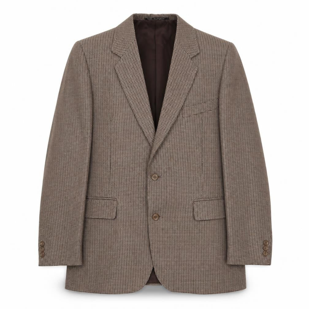 Mens UK Size 42 Terylene Regular Brown Suit Jacket