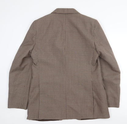 Mens UK Size 42 Terylene Regular Brown Suit Jacket