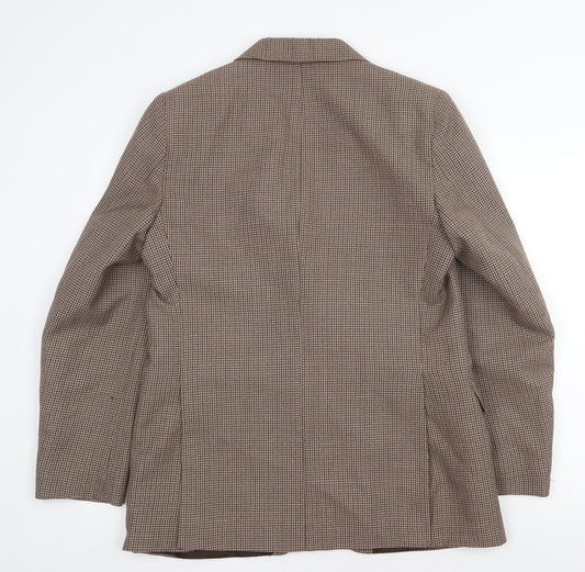 Mens UK Size 42 Terylene Regular Brown Suit Jacket