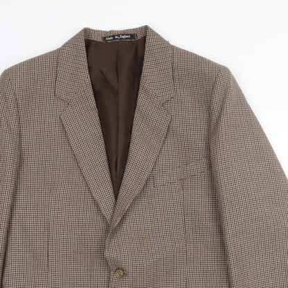 Mens UK Size 42 Terylene Regular Brown Suit Jacket