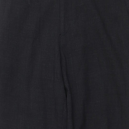 Tom English Mens Grey Polyester Trousers Size 32 in Regular Zip