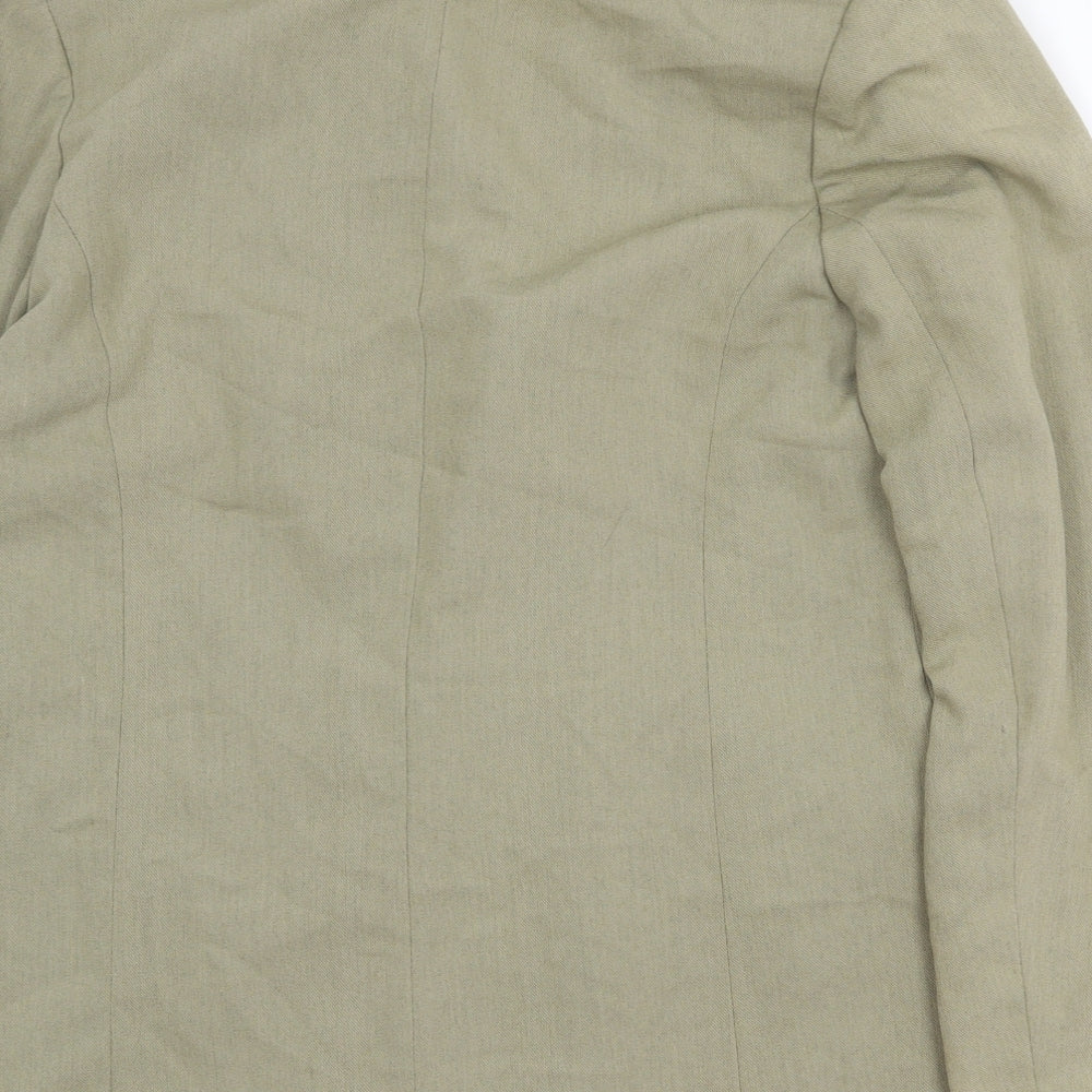 Sasha Womens Green Jacket Blazer Size 12 Button