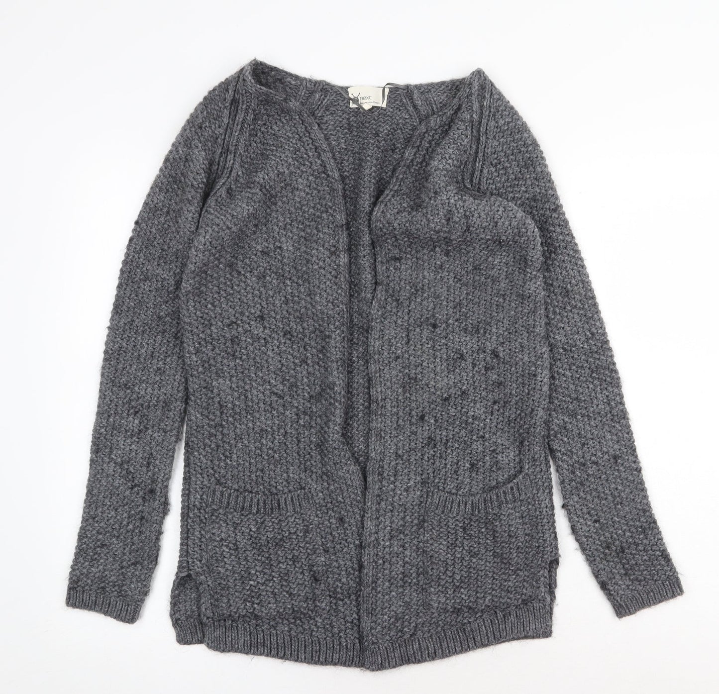 Womens UK Size XS NEXT Grey Cardigan Jumper