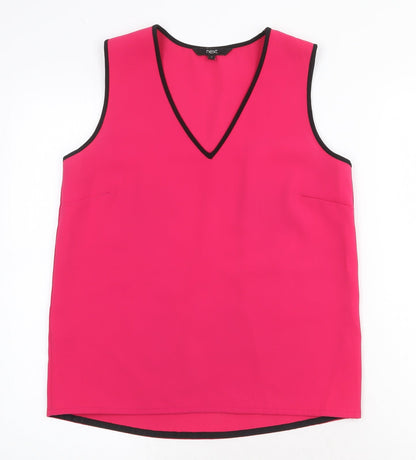 Womens UK Size 8 NEXT Pink Basic Tank