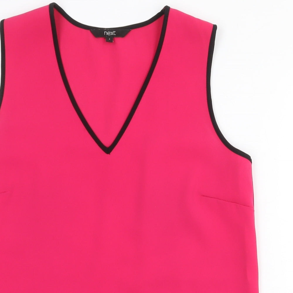 Womens UK Size 8 NEXT Pink Basic Tank