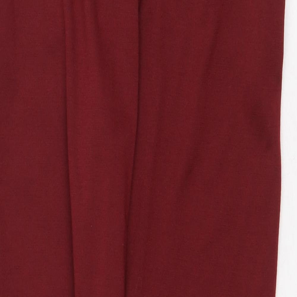 Womens UK Size S Preworn Regular Fit Jogger Red Trousers