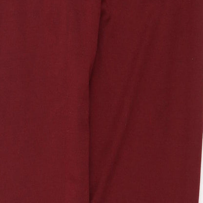 Womens UK Size S Preworn Regular Fit Jogger Red Trousers