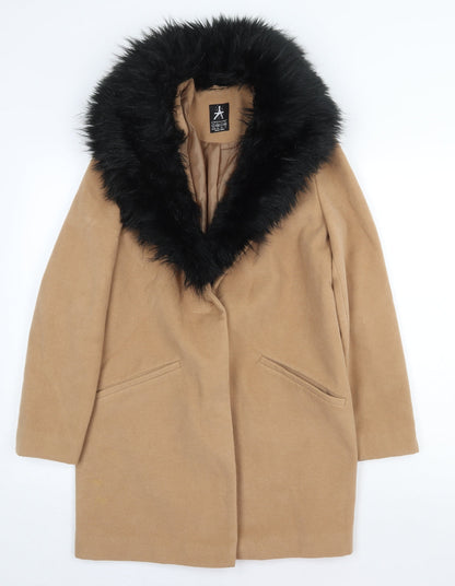 Womens UK Size 8 Atmosphere Beige Overcoat