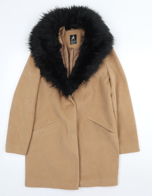Womens UK Size 8 Atmosphere Beige Overcoat