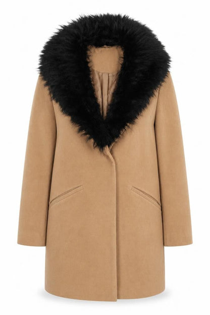 Womens UK Size 8 Atmosphere Beige Overcoat