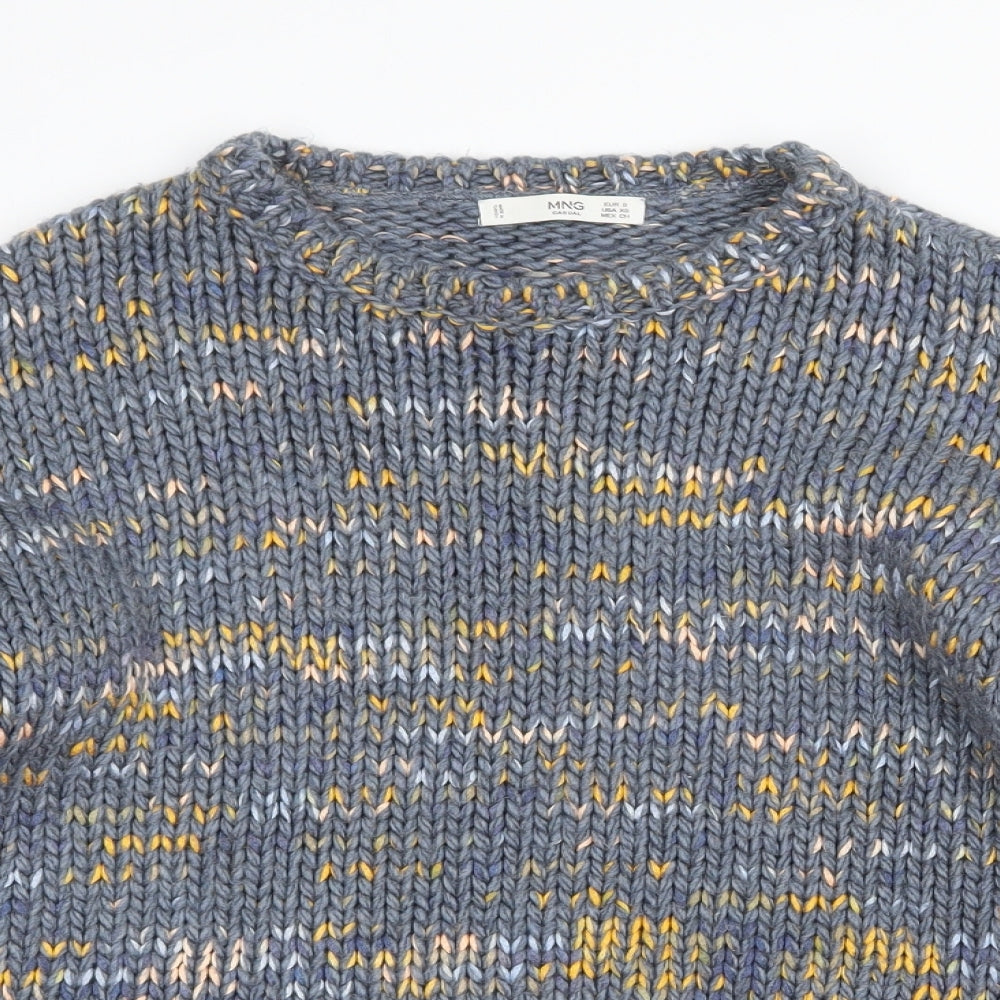 Womens UK Size S MNG Grey Pullover Jumper