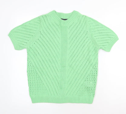 Womens UK Size M Marks and Spencer Green Pullover Jumper