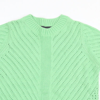 Womens UK Size M Marks and Spencer Green Pullover Jumper
