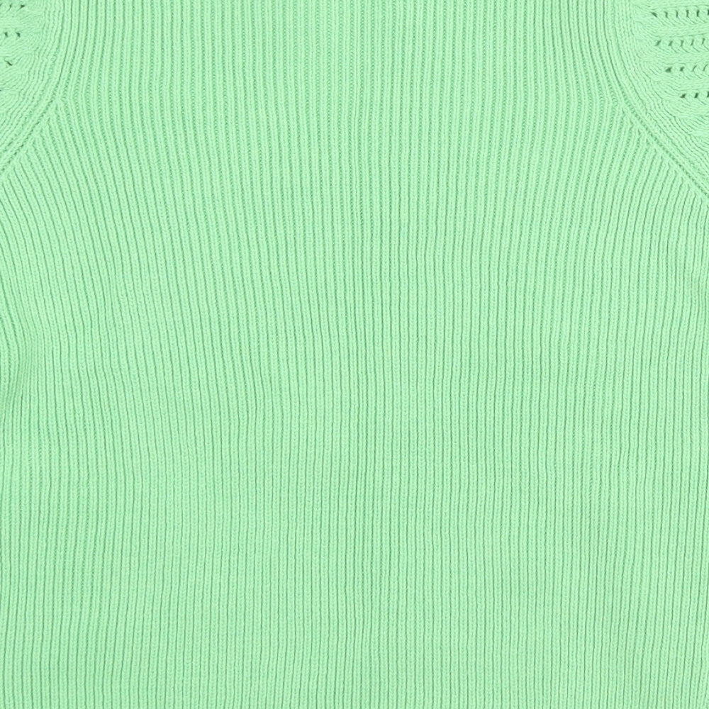 Womens UK Size M Marks and Spencer Green Pullover Jumper