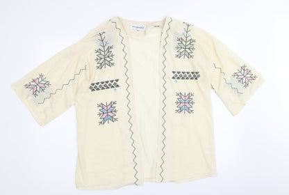 Womens UK Size M Missguided Beige Kimono Blouse