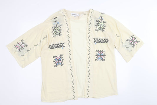 Womens UK Size M Missguided Beige Kimono Blouse