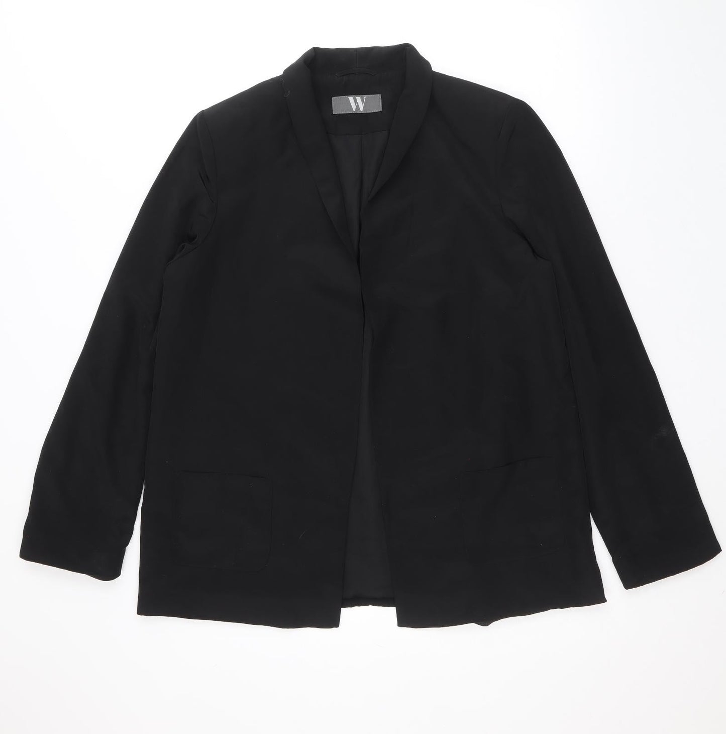 BHS Womens Black Polyester Jacket Blazer Size 14