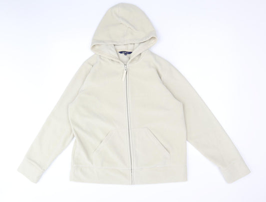 Casual Club Womens Beige Jacket Size 16 Zip