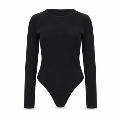 New Look Womens Black Polyester Bodysuit One-Piece Size 8 Snap