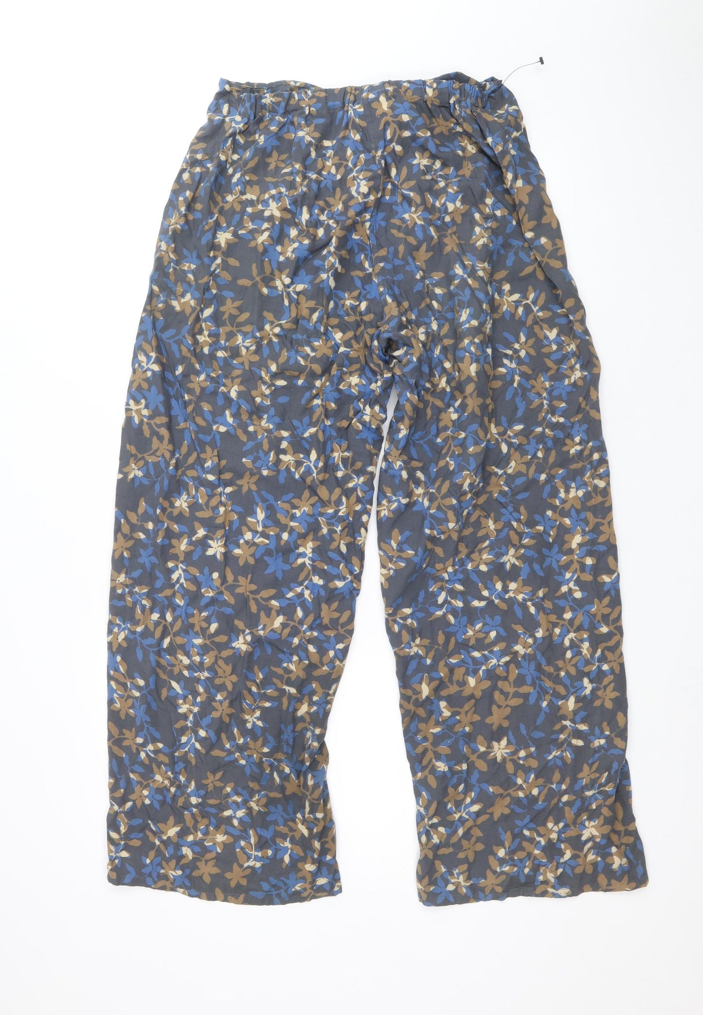 Blue Ginger Womens Multicoloured Geometric Viscose Harem Trousers Size XS Regular Tie