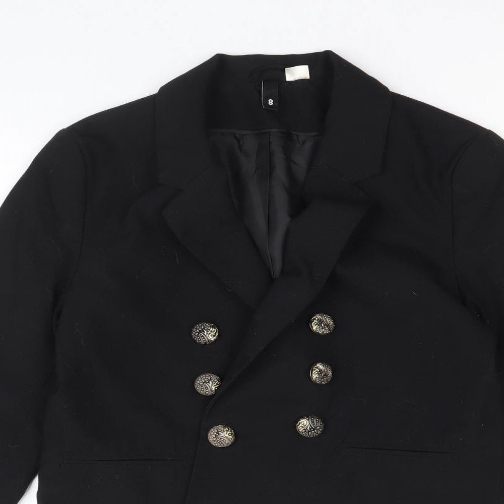 Divided by H&M Womens Black Polyacrylate Fibre Jacket Blazer Size 8