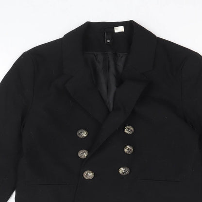 Divided by H&M Womens Black Polyacrylate Fibre Jacket Blazer Size 8