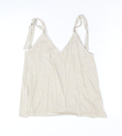 Womens UK Size S Monsoon Gold Basic Tank