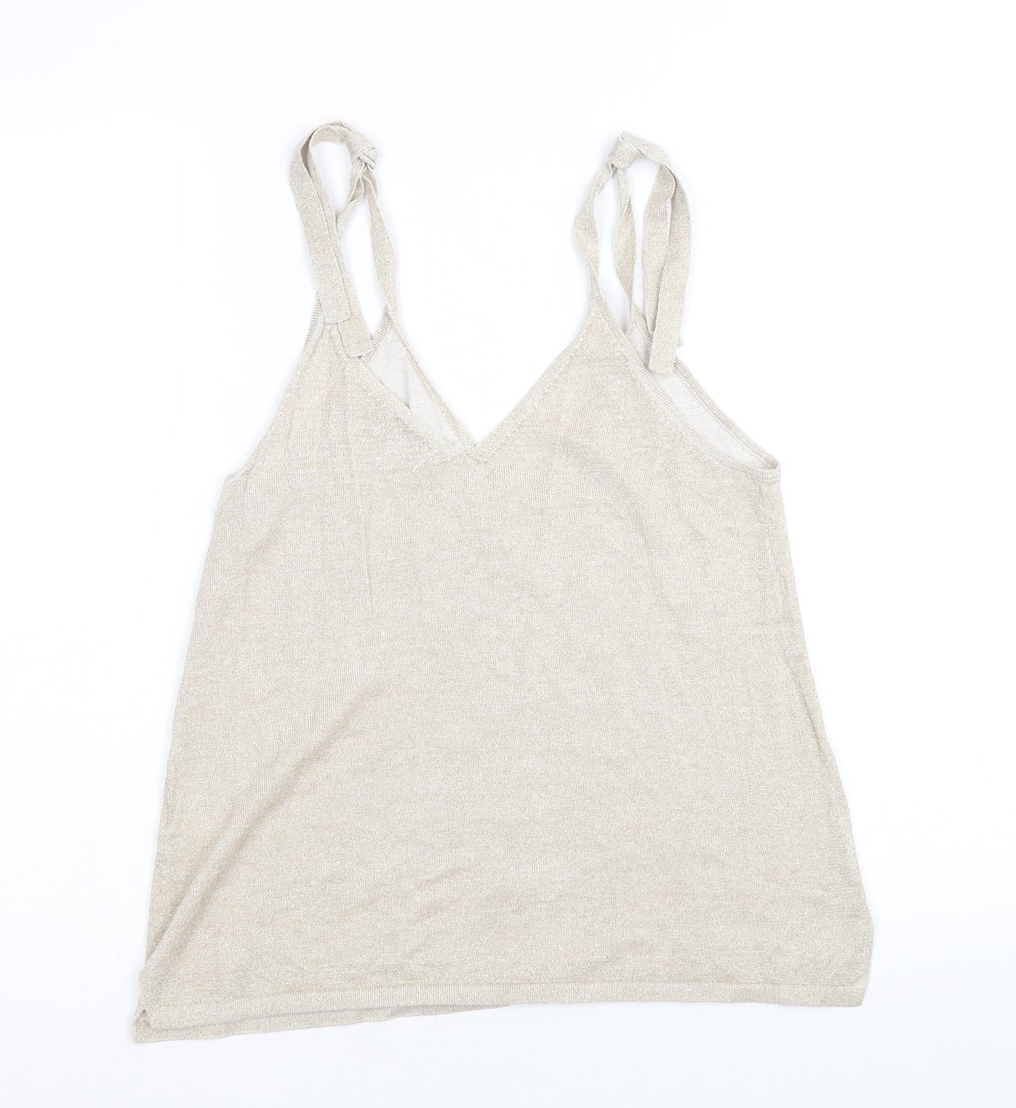 Womens UK Size S Monsoon Gold Basic Tank