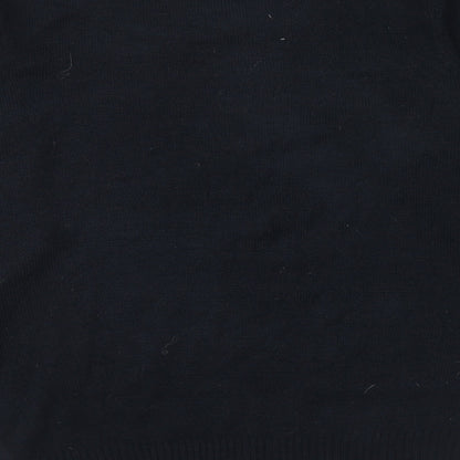 Avenue Mens Blue Round Neck Acrylic Pullover Jumper Size M Long Sleeve - Santa