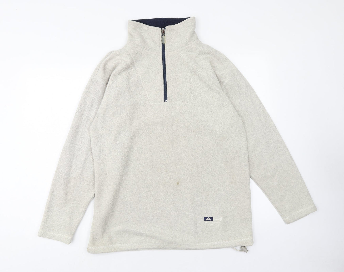 Authentic Sports Womens Beige Polyester Pullover Sweatshirt Size 10 Zip - Size 10-12