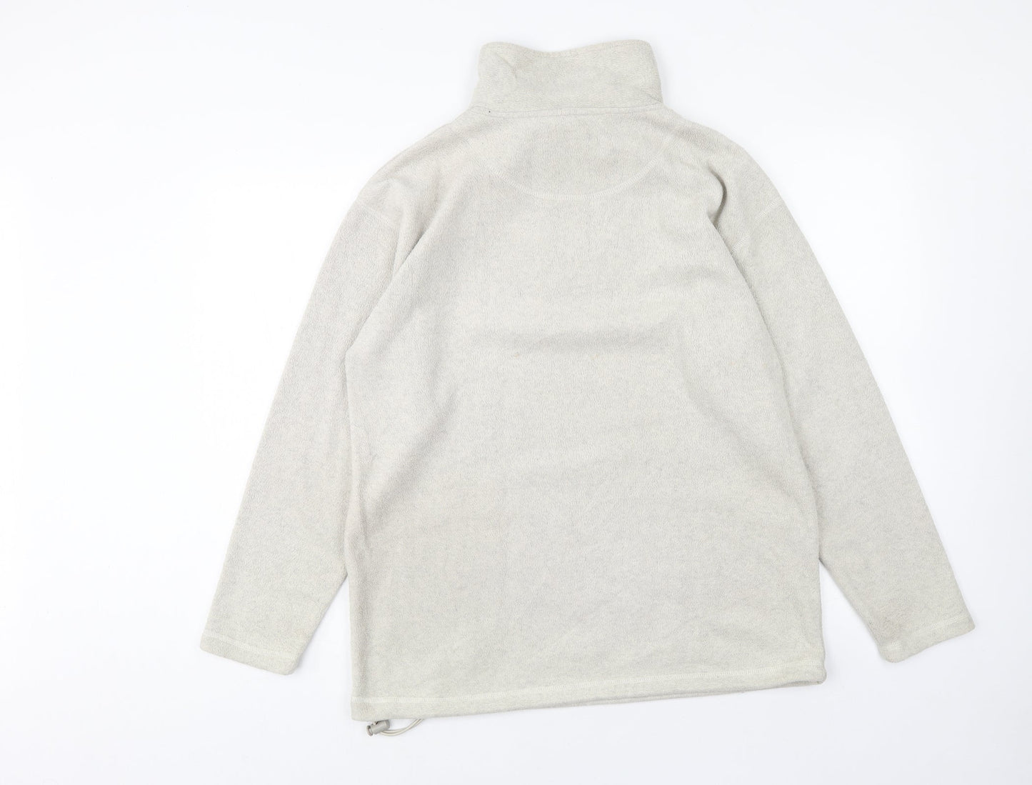 Authentic Sports Womens Beige Polyester Pullover Sweatshirt Size 10 Zip - Size 10-12