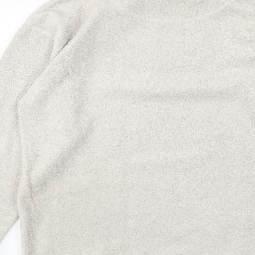 Authentic Sports Womens Beige Polyester Pullover Sweatshirt Size 10 Zip - Size 10-12