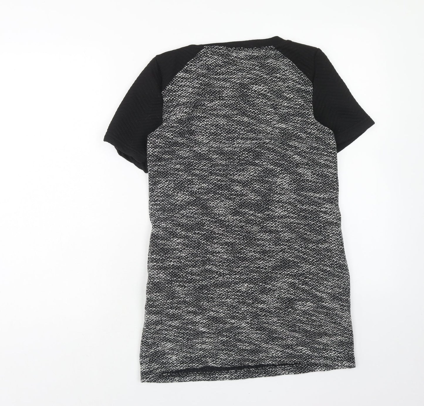 Atmosphere Womens Black Polyester T-Shirt Dress Size 8 Round Neck Pullover