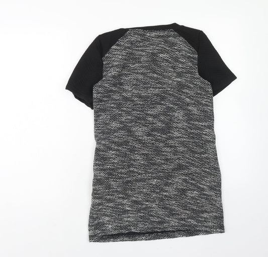 Atmosphere Womens Black Polyester T-Shirt Dress Size 8 Round Neck Pullover