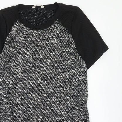 Atmosphere Womens Black Polyester T-Shirt Dress Size 8 Round Neck Pullover
