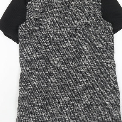 Atmosphere Womens Black Polyester T-Shirt Dress Size 8 Round Neck Pullover