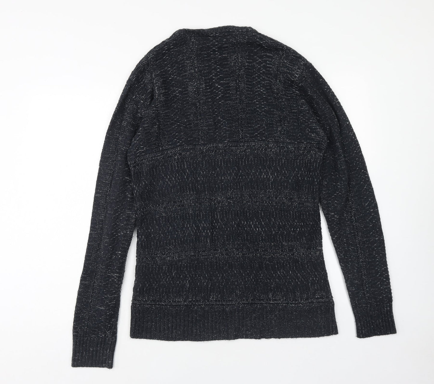 Cedar Wood State Mens Blue Round Neck Acrylic Pullover Jumper Size M Long Sleeve